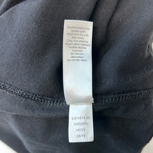 Athleta Women’s Rise Graphic Tee Short Sleeve Organic Daily Crop Yoga Black XL - Picture 8 of 11